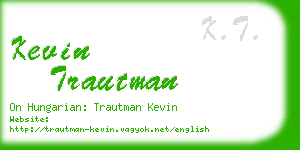 kevin trautman business card